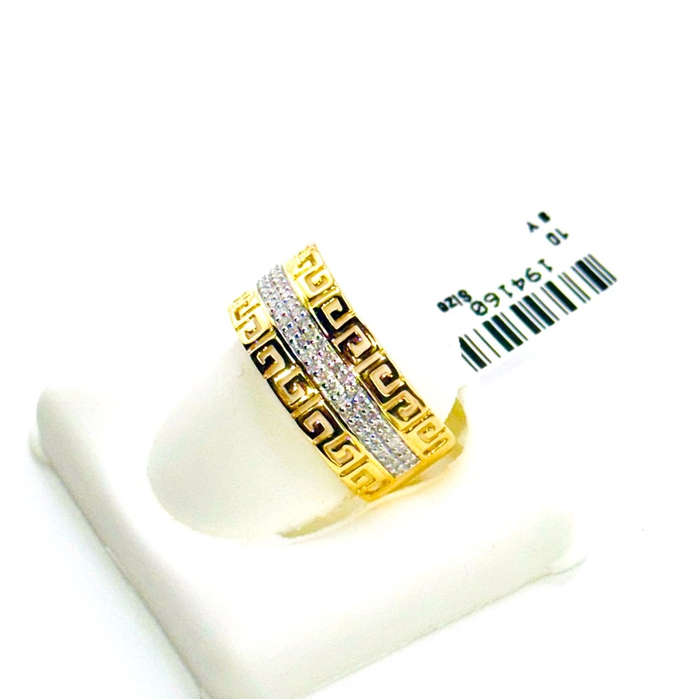 10k yellow gold vermeil men’s luxury custom real diamond wedding band ring Sale!